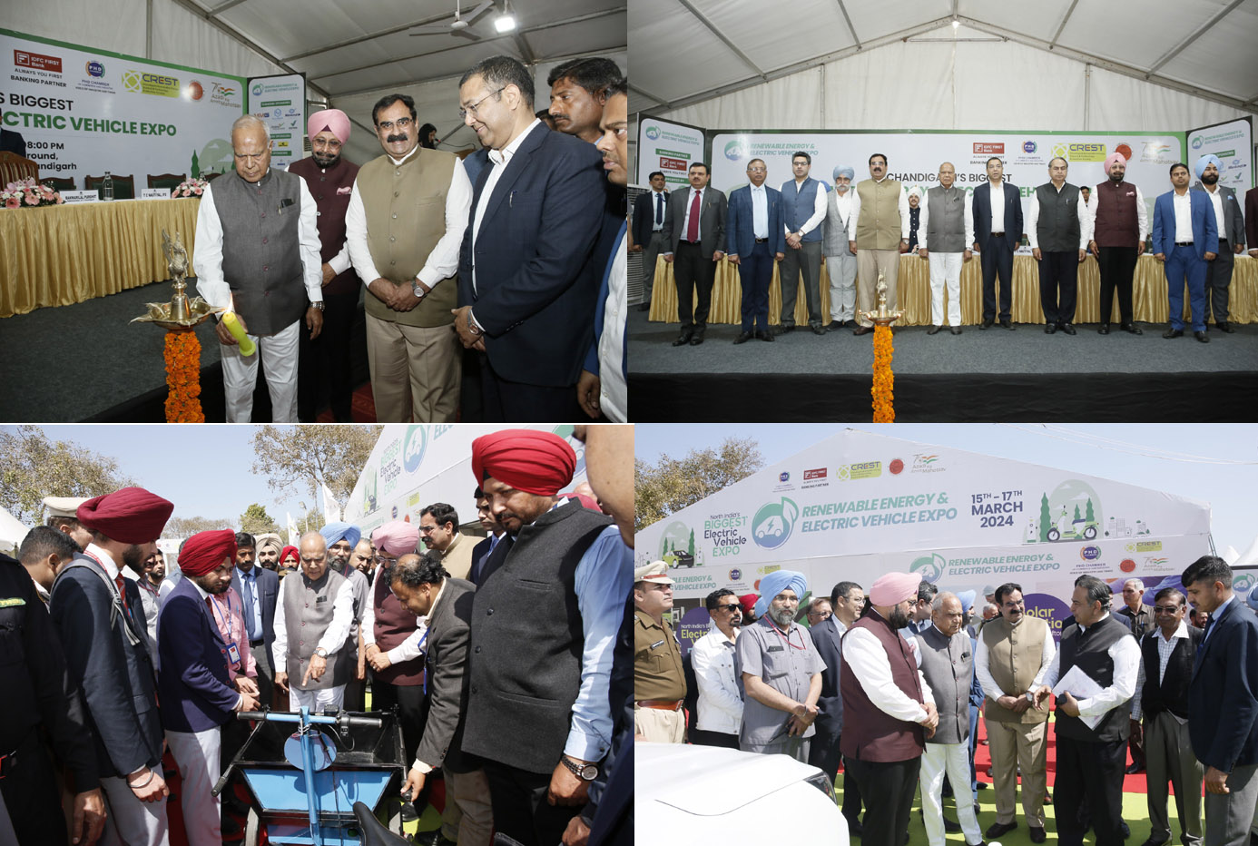 Sh. Banwarilal Purohit, Governor Punjab and Administrator UT Chandigarh, inaugurates PHDCCI EV Expo.
